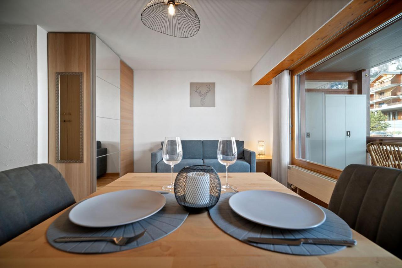 Charmant Studio Renove Situe Dans Les Bains D'Ovronnaz, Immeuble Les Sources Luaran gambar